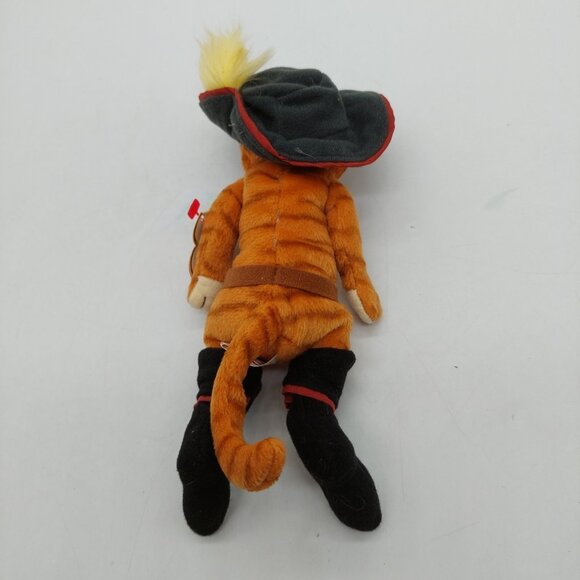 Ty Beanie Baby Puss In Boots 2007 Shrek The Third Plush Stuffed Animal Cat - Picture 3 of 8